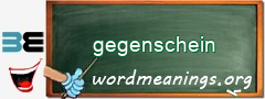 WordMeaning blackboard for gegenschein